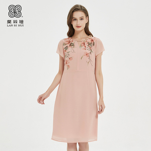 000人付款天猫兰丝绘女装旗舰店新款桑蚕丝短袖衬衫女士扭扣衬衣气质