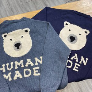 nigo human made 北极熊毛衣慵懒宽松居家男女同款情侣秋冬新款