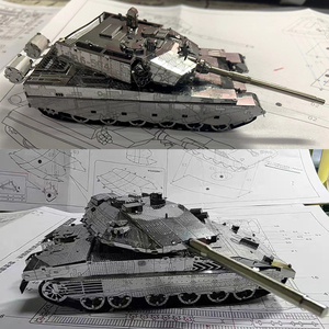3D立体金属拼图DIY手工制作飞机坦克拼装模型益智成人玩具小摆件