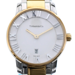 淘宝日本代购 tiffany蒂芙尼 二手中古 石英表18k间金 男女士腕表95新