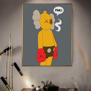 数字油画diy暴力熊潮牌填色手工画画手绘填充客厅减压油彩画kaws