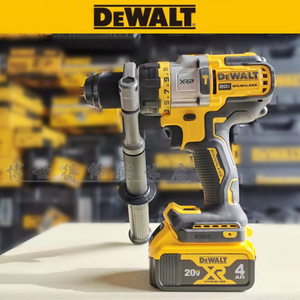 dewalt得伟20v锂电无刷高负载三速冲击电钻冰钻开孔dcd999塑箱装