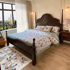 8米主卧双人床轻奢后现代乡村田园风公主床