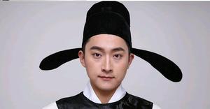 古装演出表演帽子装演出男孩唐朝汉服李白杜浦书生帽子