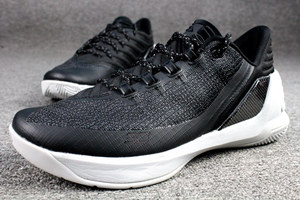 sc3lowcurry3low库里3代低帮正代实战鞋 黑灰gs