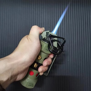 创意模型手榴弹手雷防风蓝焰打火机个性全金属充气男士点烟器送礼