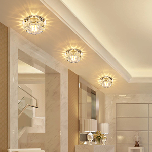 水晶灯筒灯天花灯嵌入式家用客厅吊顶周边小射灯装饰过道灯走廊灯