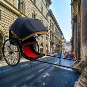 老式上海黄包车人力车影视道具古镇街景装饰拉客观光展览互动包邮