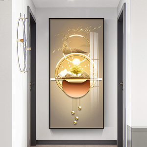 抽象麋鹿入户玄关装饰画欧式卧室走廊通道背景墙挂画油画布晶瓷画