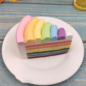 彩虹小蛋糕慕斯切块8寸模型扇形八分之一千层甜品假体生日模具