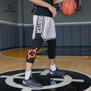 准者篮球户外运动跑步高弹吸湿透气速干专业紧身健身裤压缩七分裤