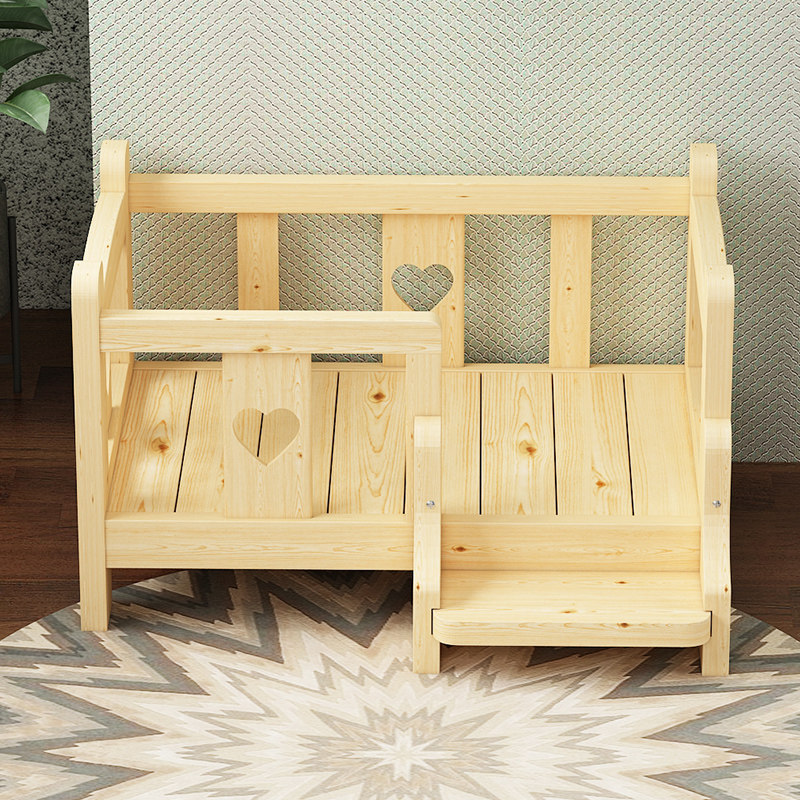 欣语宠物床狗狗木床宠物实木床狗窝粉色狗床泰迪金毛实木宠物定制