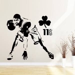 nba篮球明星欧文墙贴纸欧文运球海报贴球吧寝室卧室镂空防水贴纸