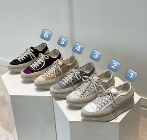 pedro garcia2021新款西班牙小众厚底休闲松糕女鞋绸缎系带小脏鞋