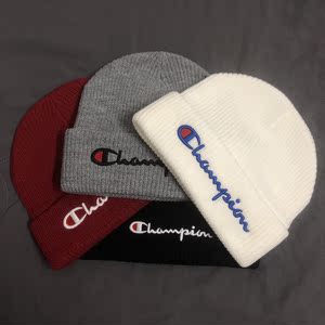 冷帽champion冠军针织帽子女冬isn潮毛线帽男2021韩国大头围保暖