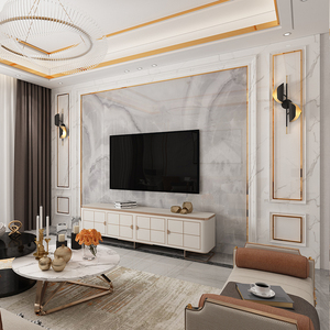 瓷砖电视背景墙欧式简约石纹