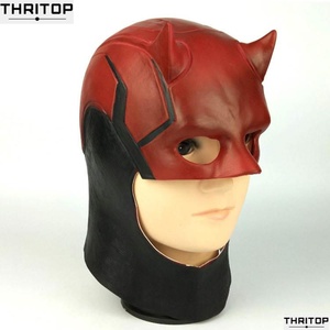 超级英雄超胆侠夜魔侠乳胶面具 cosplay万圣节头套头盔漫威人物