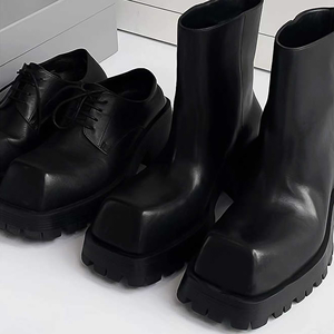 马丁靴男女同款2023年新款厚底增高中筒靴英伦风短靴烟筒切尔西靴