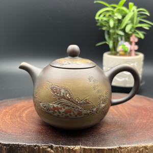 00仙女仙女的店淘宝【茂源盛】台湾张世奇手工复古风窑变陶生肖茶壶