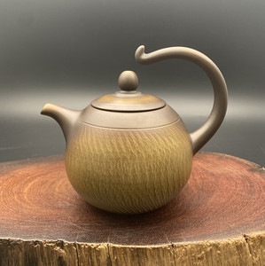 包邮台湾陶艺名家 张世奇 纯手工窑变茶壶 飞天把古董壶 跳刀工艺