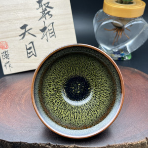 包邮 台湾陶艺名家 陈明辉老师 天目杯 茶杯 油滴天目杯 主人杯