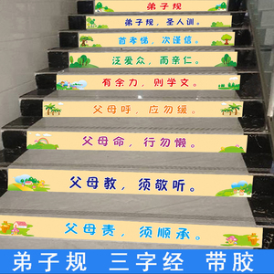 幼儿园楼梯三字经贴