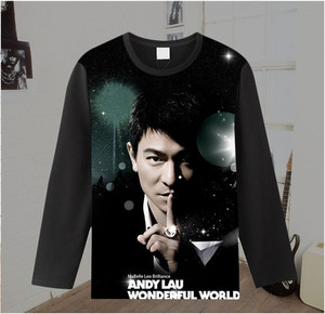 四大天王刘德华明星同款t恤长袖男女宽松学生歌迷会服衣服diy定制