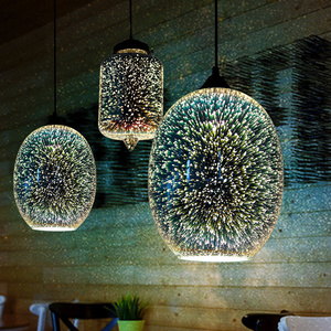 a1酒吧吊灯创意彩色3D玻璃甜品咖啡美发服装店艺术工程吧台餐厅灯