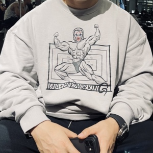 dna hardworking原创宽松肌肉小丑圆领套头重磅训练健身休闲卫衣