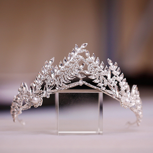 新娘结婚头饰超闪亮结婚发饰麦穗皇冠优雅婚礼跟妆森系造型配饰