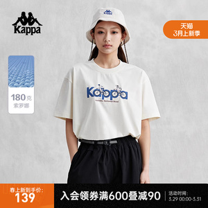 Kappa卡帕短袖2024新款情侣男女夏骑行图案衫索罗娜T恤休闲半袖