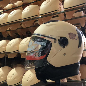 3C认证电动车头盔冬季摩托车头盔保暖围脖全盔外贸安全帽男女双镜