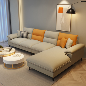 网红科技布沙发轻奢北欧简约现代风家具客厅小户型三人位3米布艺
