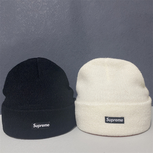 supreme mohair beanie小标box logo马海毛冷帽针织男女毛线帽