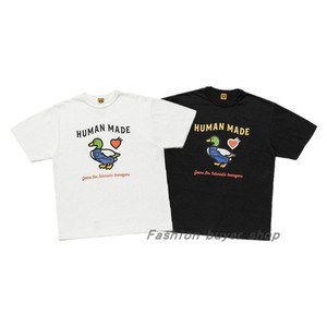 human made 22ss 牛仔鸭小鸭子绿头鸭爱心印花 潮男女情侣短袖t恤