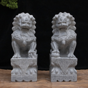 石狮子摆件镇宅家用