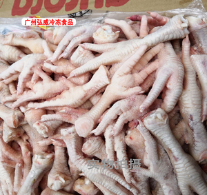 批新鲜冷冻中号长鸡脚生鸡爪优质凤爪12kg整箱卤水食材广东包邮