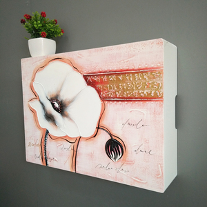 包邮路由器收纳盒创意墙壁wifi置物架弱电箱遮挡装饰画机顶盒架子