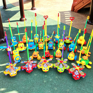 儿童学步手推飞机玩具推车轮推推乐旋转木马地摊玩具幼儿园活动