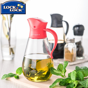 乐扣乐扣玻璃油壶自动开合防漏大号倒油壶家用酱油醋瓶厨房油瓶