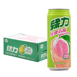 中国台湾绿力红番石榴汁480ml/罐 进口大罐装果蔬汁饮品 新日期