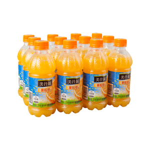 可口可乐美汁源果粒橙300ml*12瓶/箱橙汁饮料饮品迷你小瓶果汁