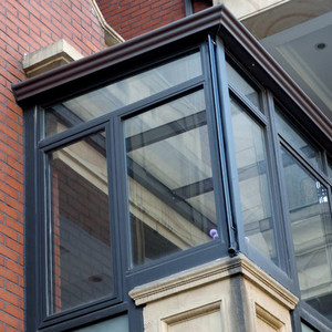 彩铝758型系列飘窗 卧室推拉窗 门窗 封闭阳台 夹胶玻璃阳光房