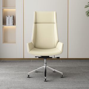 轻奢现代家用书房设计师皮艺升降旋转高端老板办公休闲椅电脑椅子
