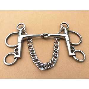 不锈钢马嚼子 12.5厘米马具马衔 马术用品马口衔铁 pelham bit