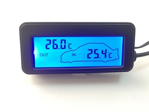 DC12v数字温度计车载温度计背光迷你温度计迷你LCD车内外温度计