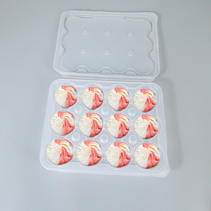 一次性小笼打包盒12格烧卖麦食品级塑料青团糕点盒小馒头汤包装盒