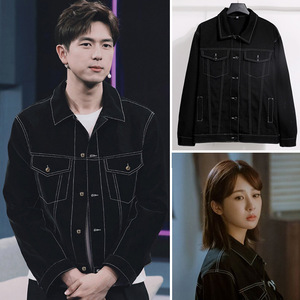 00筱玲服饰企业店淘宝牛仔外套男潮牌春秋港风李现同款外套休闲大码