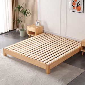 无床头床简约现代无靠背实木矮床低床1.5米排骨架日式榻榻米床架