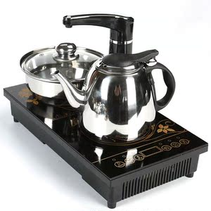 美的生活自动上水电茶炉功夫茶具茶盘套装配件烧水壶四合一镶嵌平